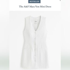 Abercrombie Mara Vest Mini Dress - white - NWOT